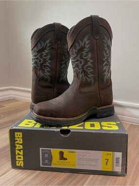 Brazos Women's Brown Bandero 2.0 ST Western Heeled Boots